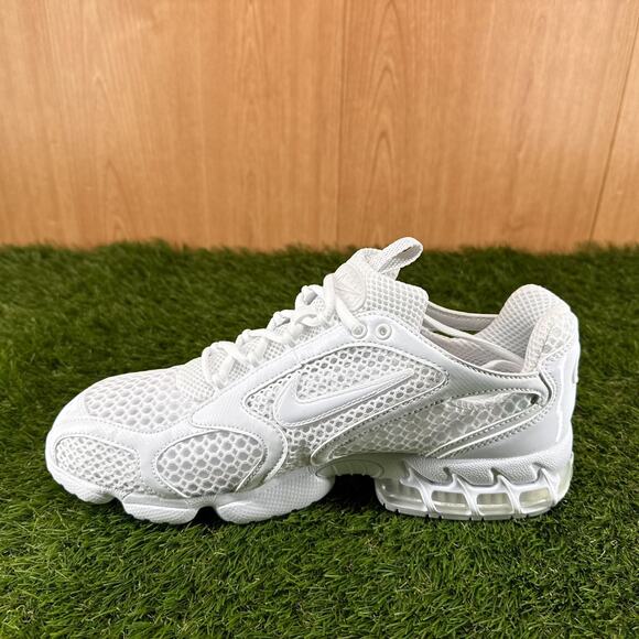 Nike Air Zoom Spiridon Cage 2 Triple White Running Shoes CJ1288-100 Men\'s Sz 9.5
